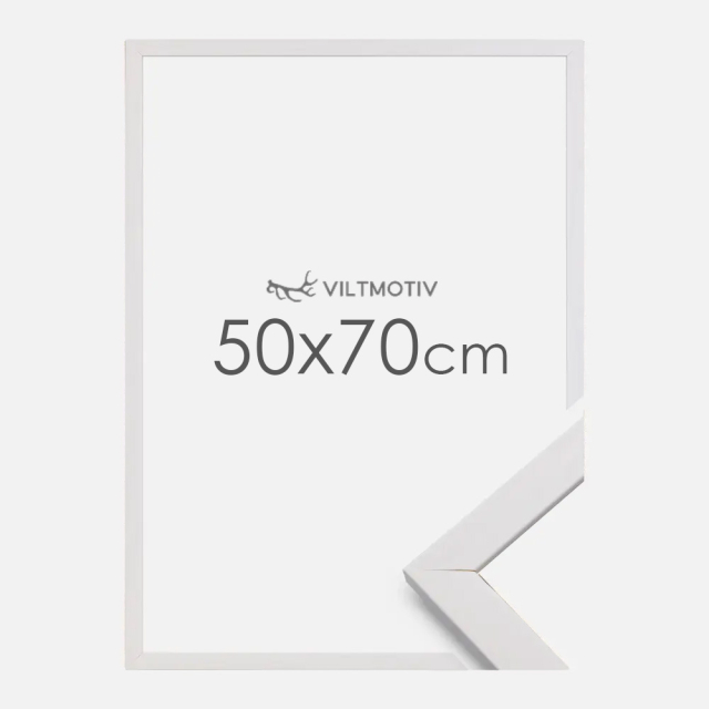 Hvit ramme - 50x70 cm