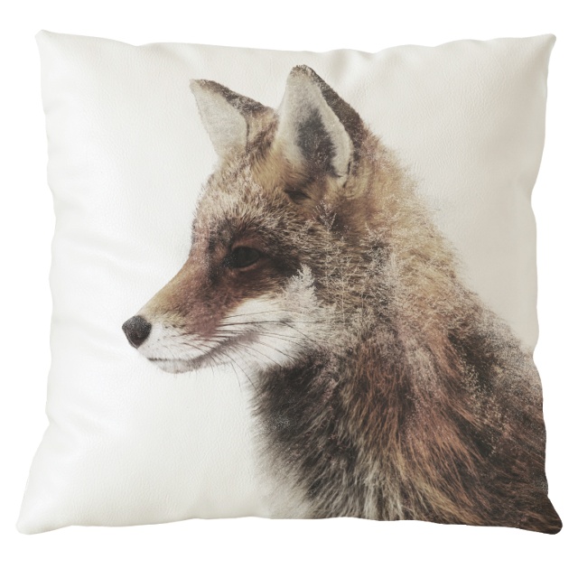 Rød rev i profil - Putetrekk 50x50 cm