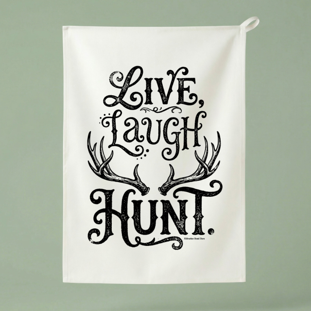 Live, Laugh, Hunt - Kjøkkenhåndkle 50x70 cm