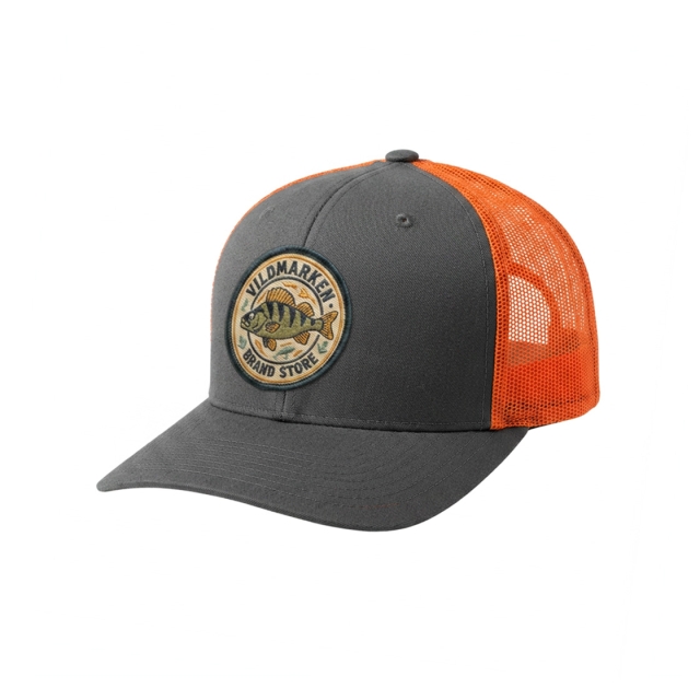 Round Perch Classic Snapback Orange Two-tone