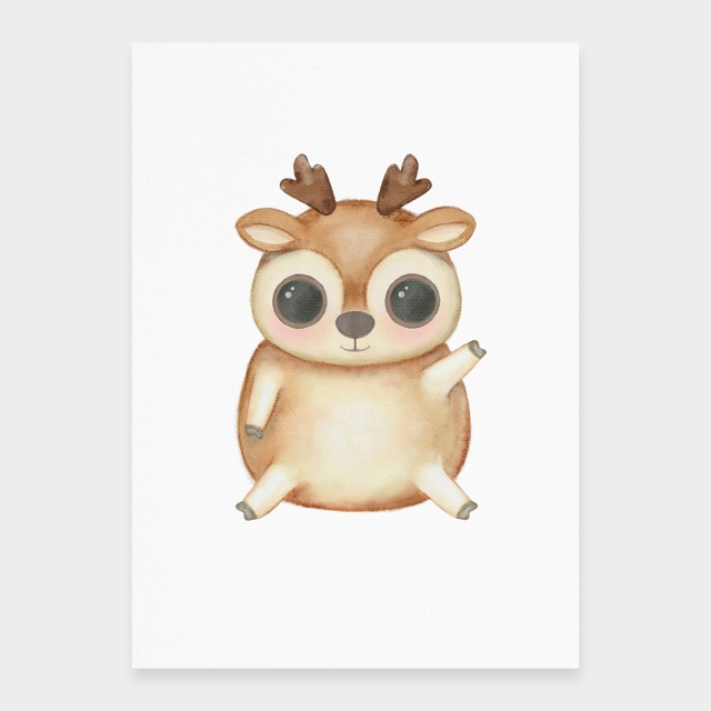 Hjort kawaii-stil