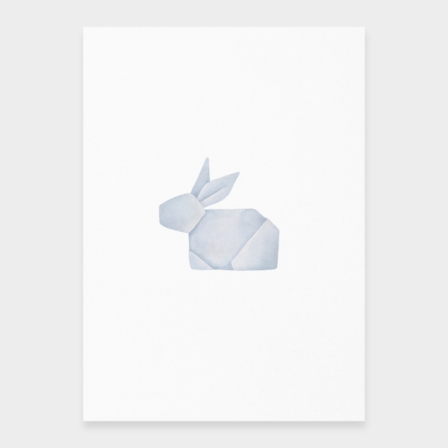 Hare origami-stil