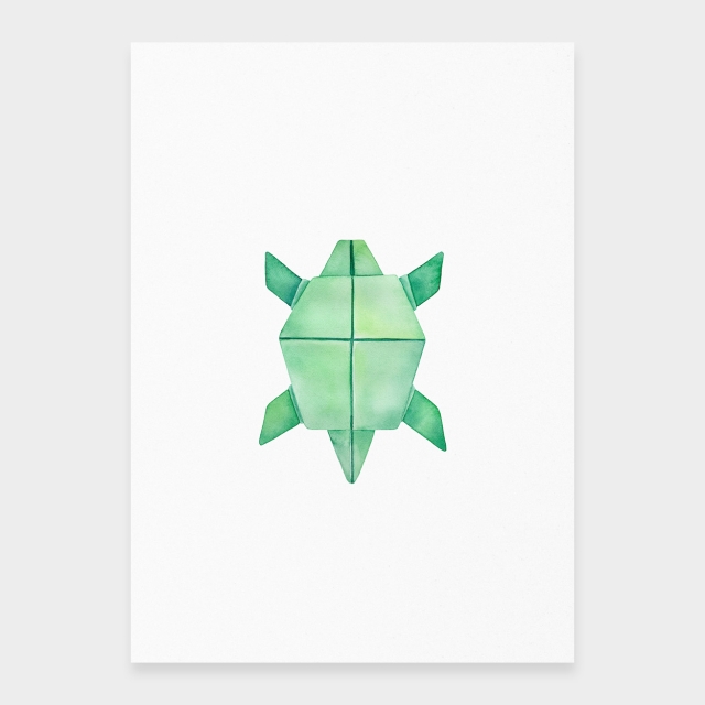 Sköldpadda origami-stil