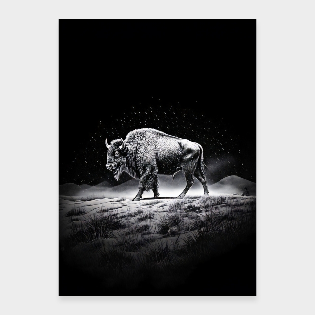 Bison i natten