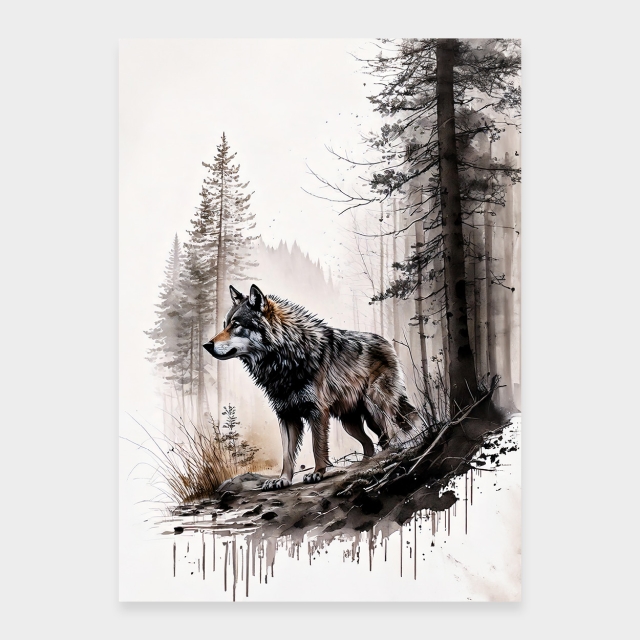 Varg i skogen