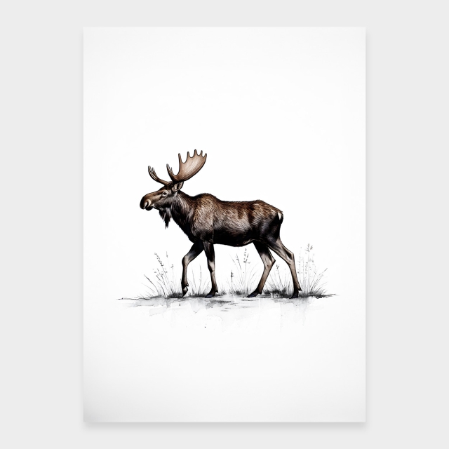 Älg minimalistisk